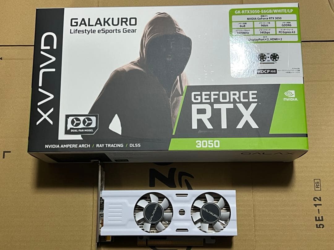 玄人志向 Geforce GK-RTX3050-E6GB/WHITE/LP
