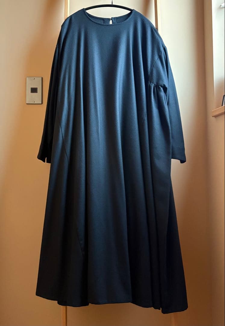 denier ウールロングワンピース　ブラック