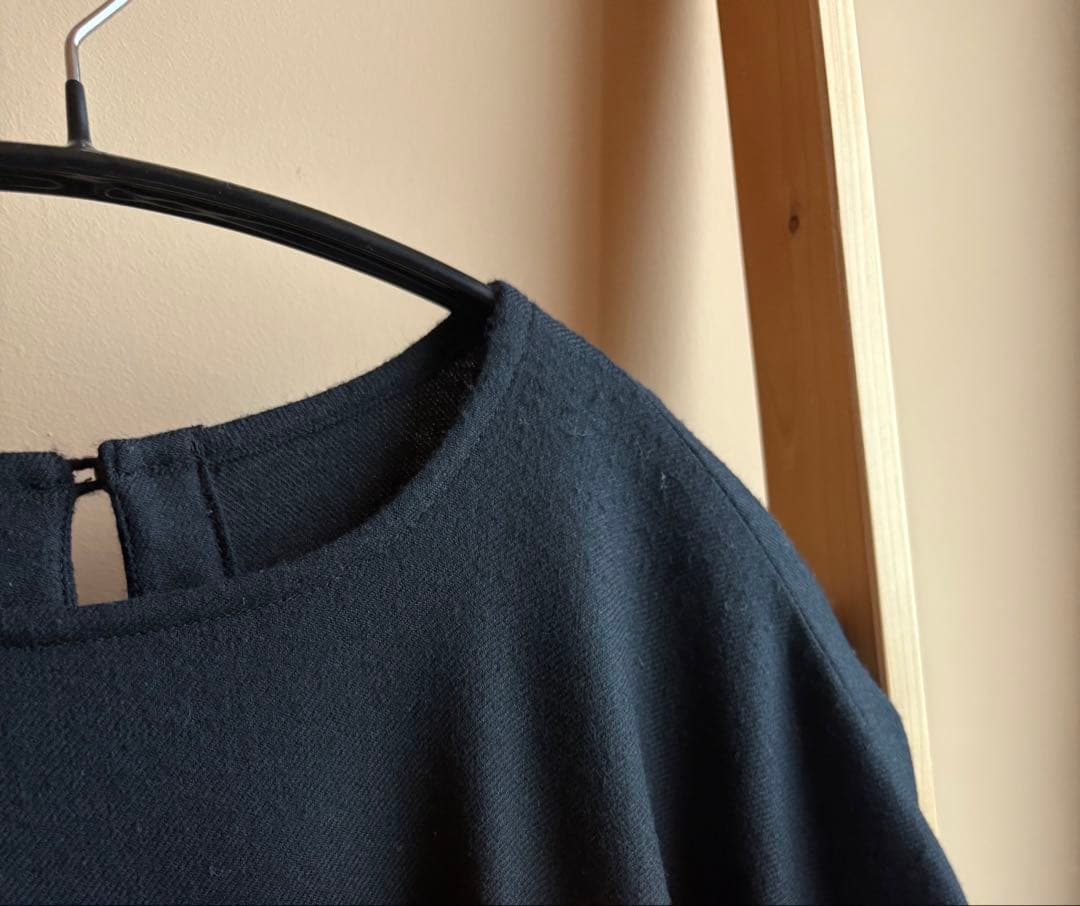 denier ウールロングワンピース　ブラック