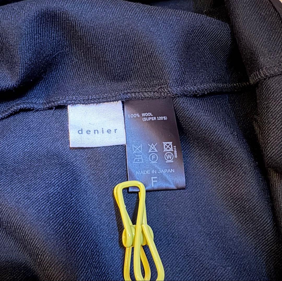 denier ウールロングワンピース　ブラック