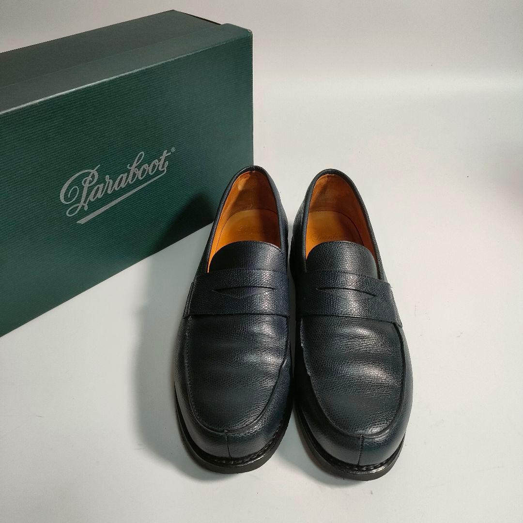 Paraboot アドニス ADONIS シボ革 箱付 ネイビー 8
