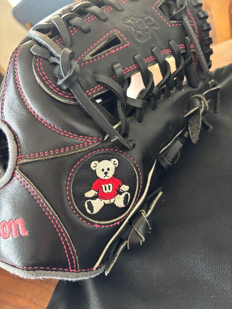 限定値下げ Wilson ウィルソンベア　軟式・ソフトボールグラブ　グラブ袋付