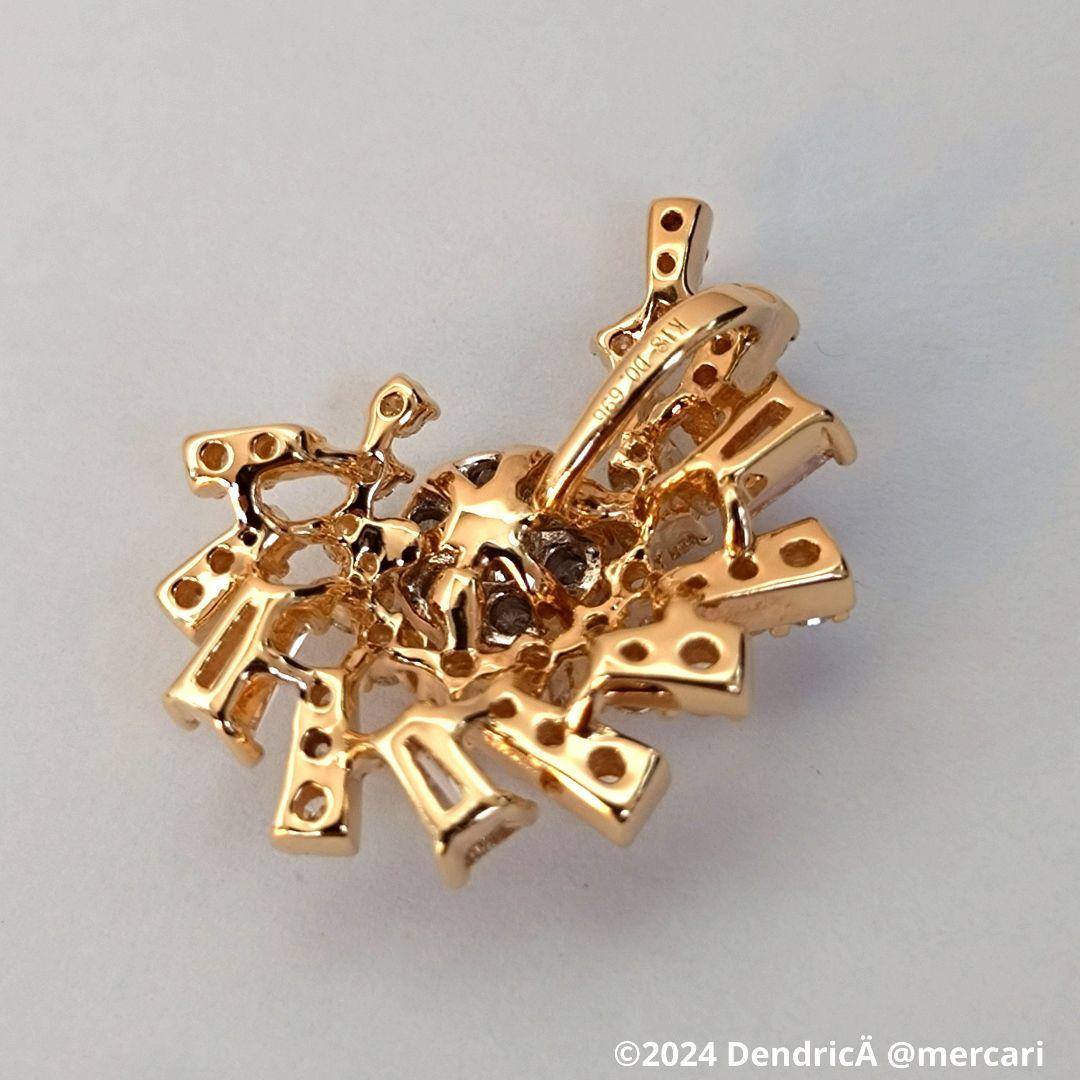 ROCCA　ダイヤモンドペンダントトップ　0.696ct　K18　コンビ　螺旋