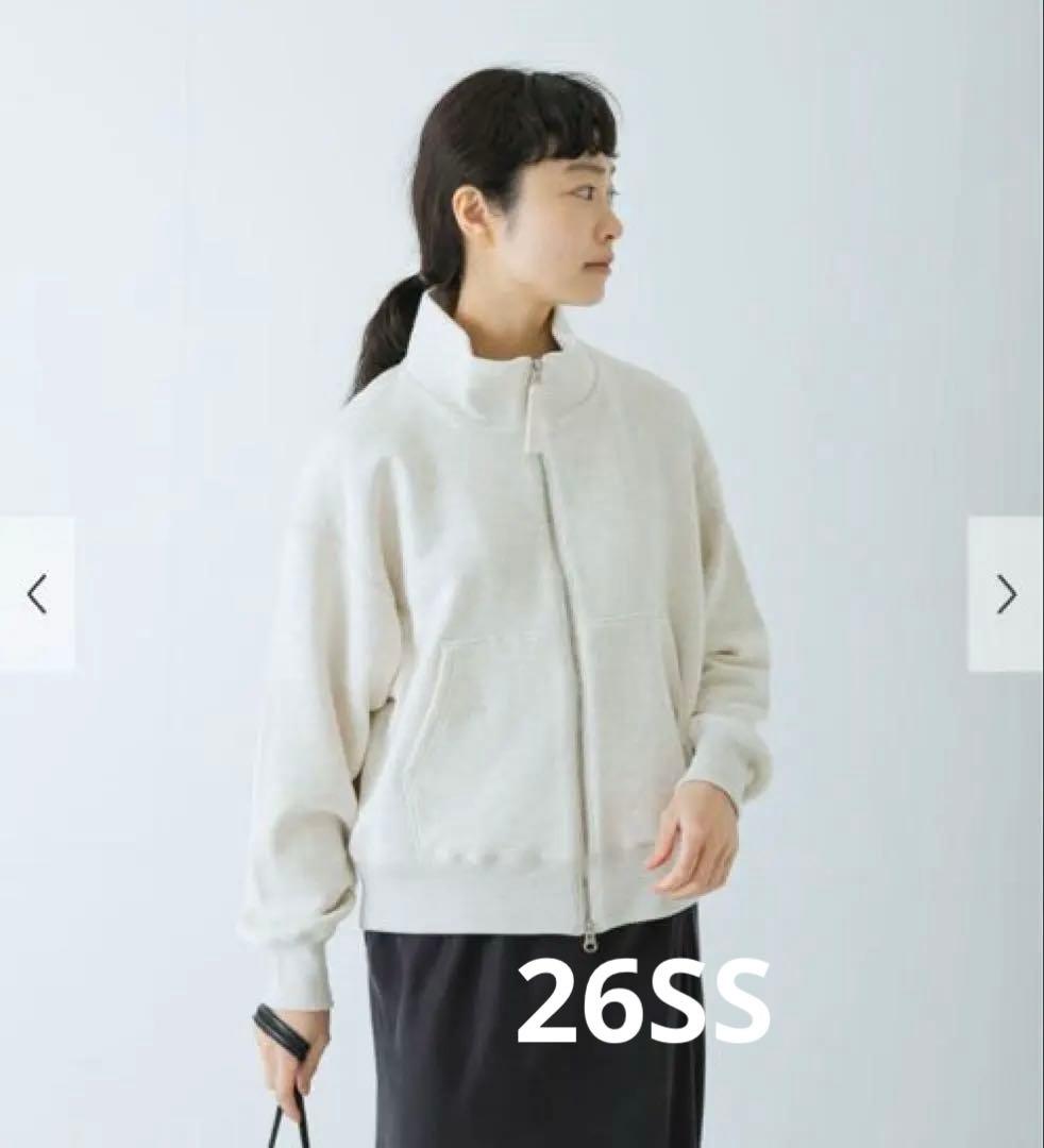 かぐれ　コットンスウェットスタンドジップ