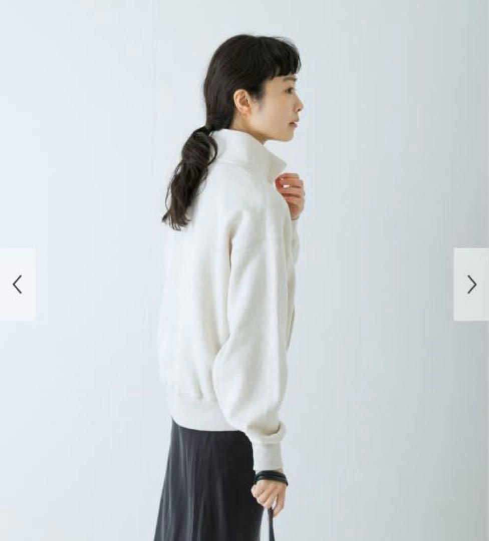 かぐれ　コットンスウェットスタンドジップ