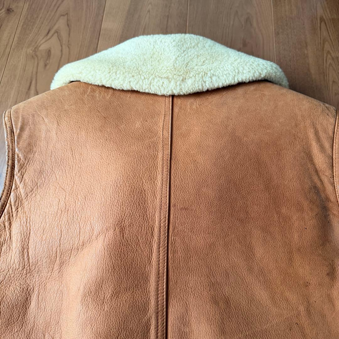 POLO ラルフローレン ラムレザー ムートン ベスト 90s M