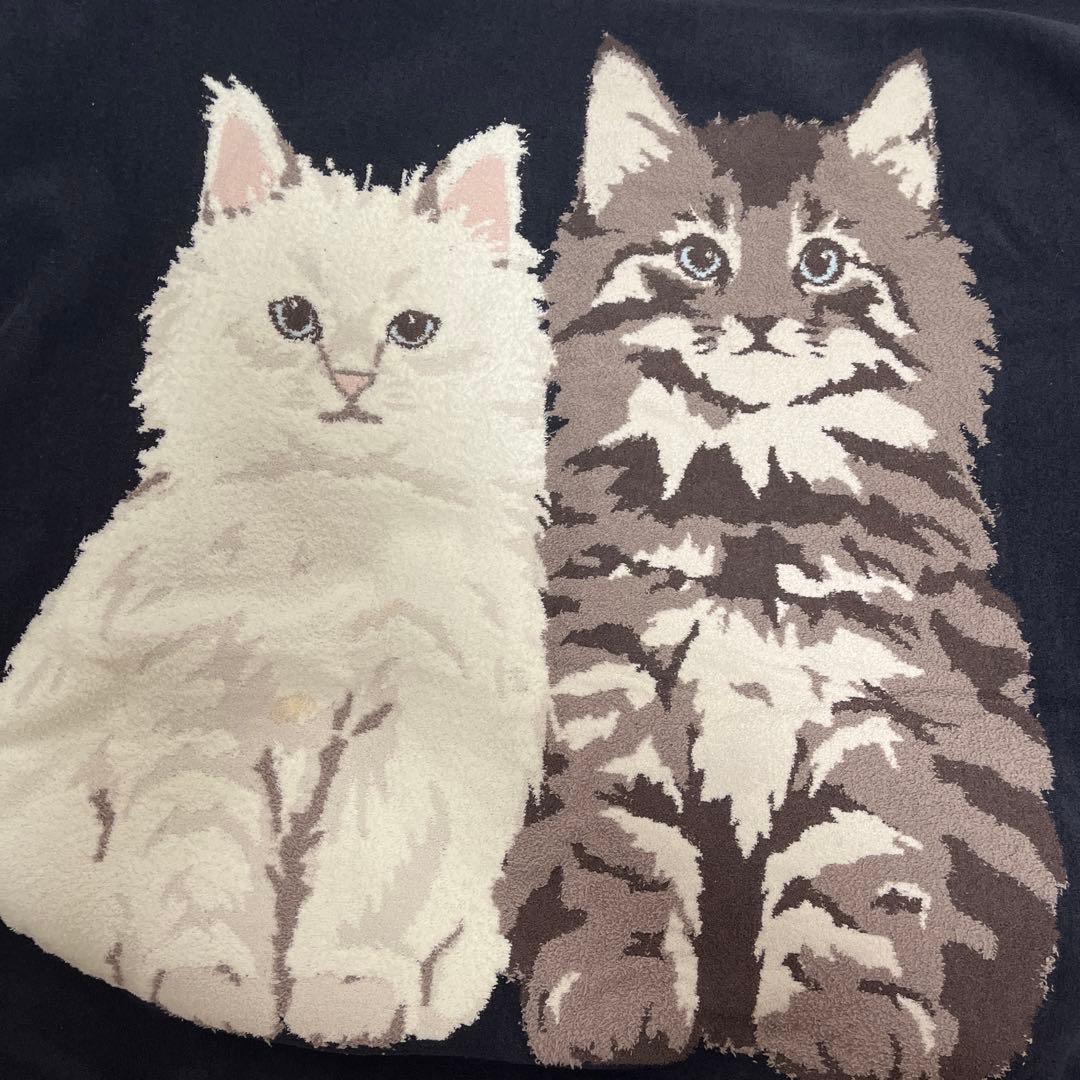 ジェラートピケ　猫柄ブランケット