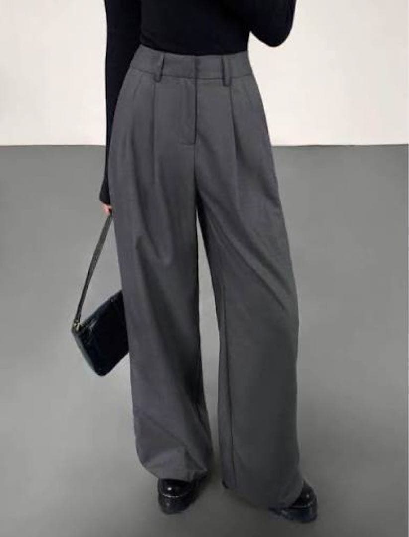 ousph ツータックスラックス　グレー