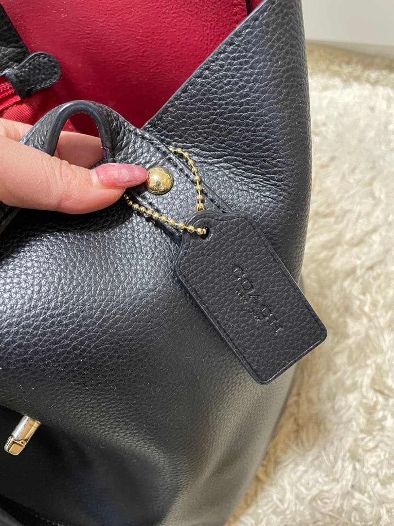 【予約】COACH 黒 レザー バッグ