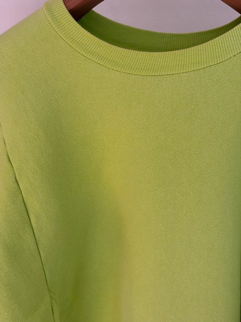 90's champion reverse weave 内縫い ネオングリーン