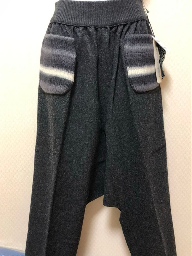 新品☆サルエルパンツ☆M.&Kyoko☆佐藤繊維☆ウール☆ウエスト64〜73㎝