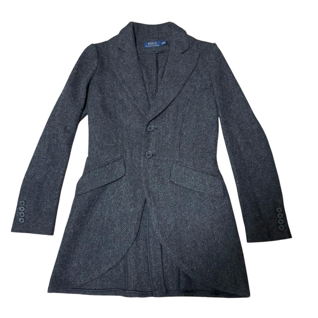 【なおりん】ポロラルフローレン　テーラードジャケット　グレー　ヘリンボーン