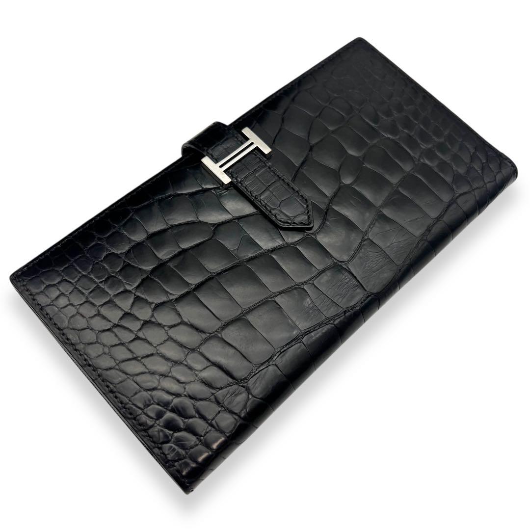 【極美品】エルメス　べアンスフレ　クロコダイル　黒　ブラック　高年式　654