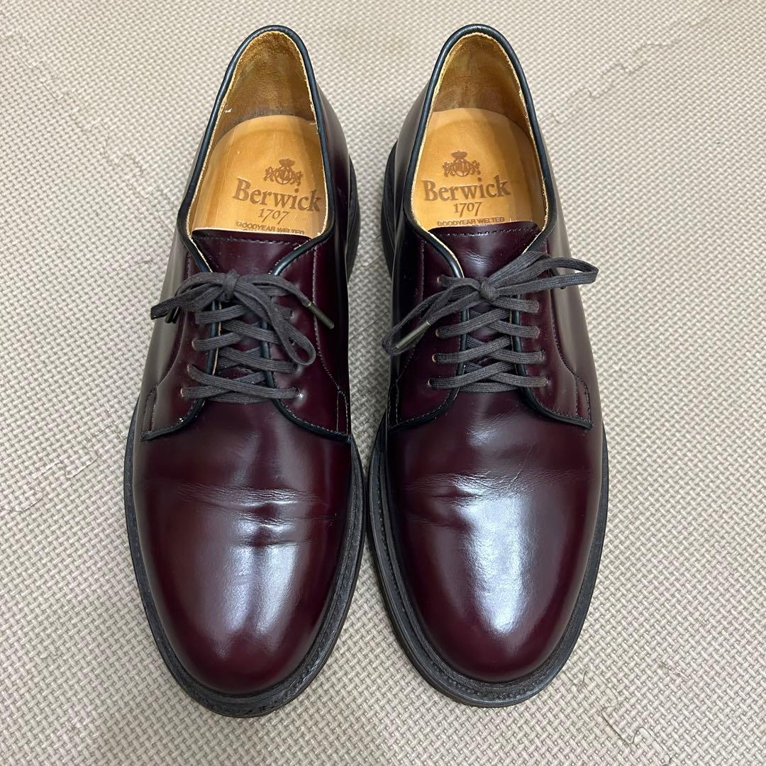 Berwick プレーントゥシューズ 4406ROVI バーガンディ UK6.5