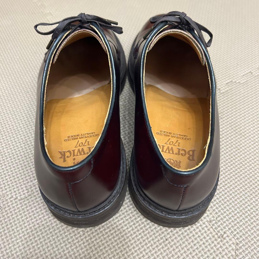 Berwick プレーントゥシューズ 4406ROVI バーガンディ UK6.5