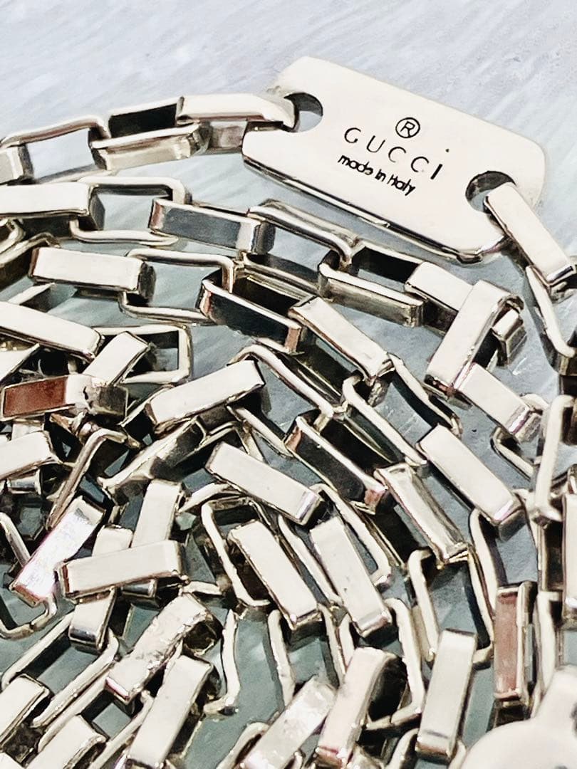 【美品】GUCCI ベネチアチェーン ネックレス 男女兼用　SV925