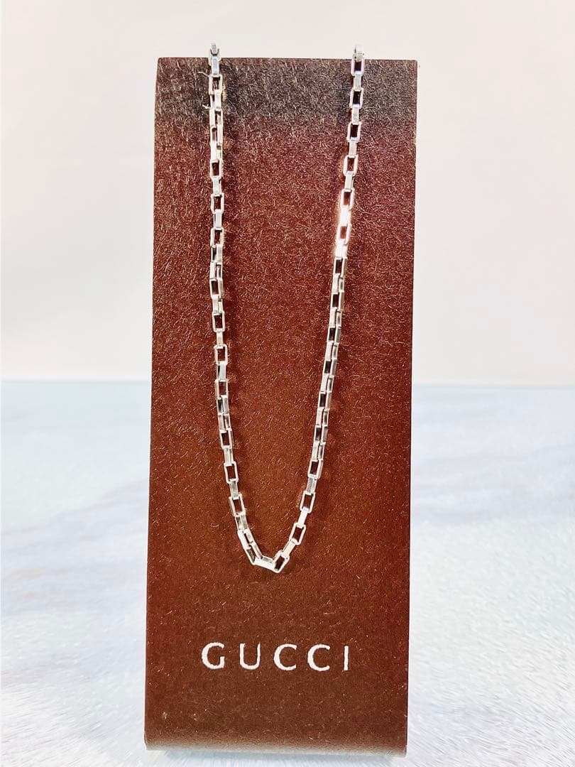 【美品】GUCCI ベネチアチェーン ネックレス 男女兼用　SV925