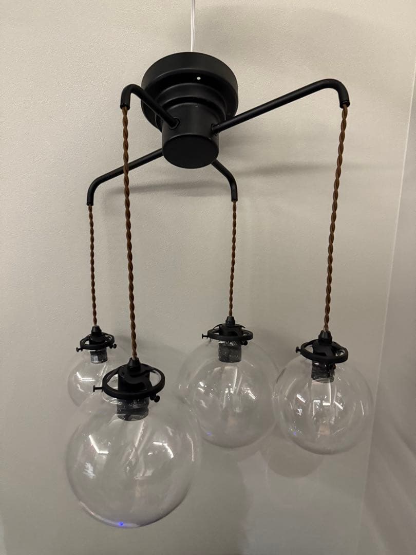 【良品】インターフォルム オレリアOrelia 4灯　 （気泡ガラス）