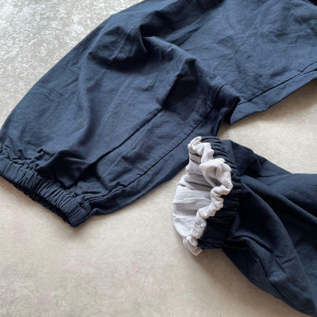 新品未使用 中川政七商店 綿麻もんぺパンツ Lサイズ ネイビー 紺色