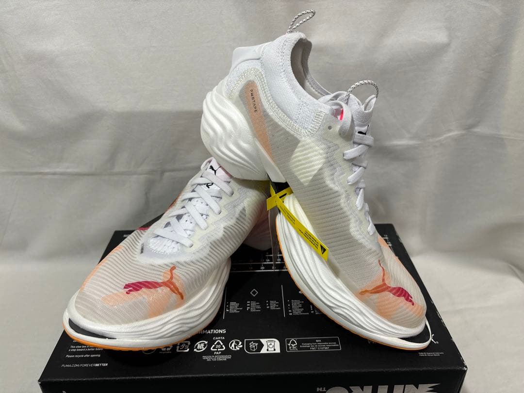 puma fast-r ニトロエリート 2 ホワイト 25.5 nitro