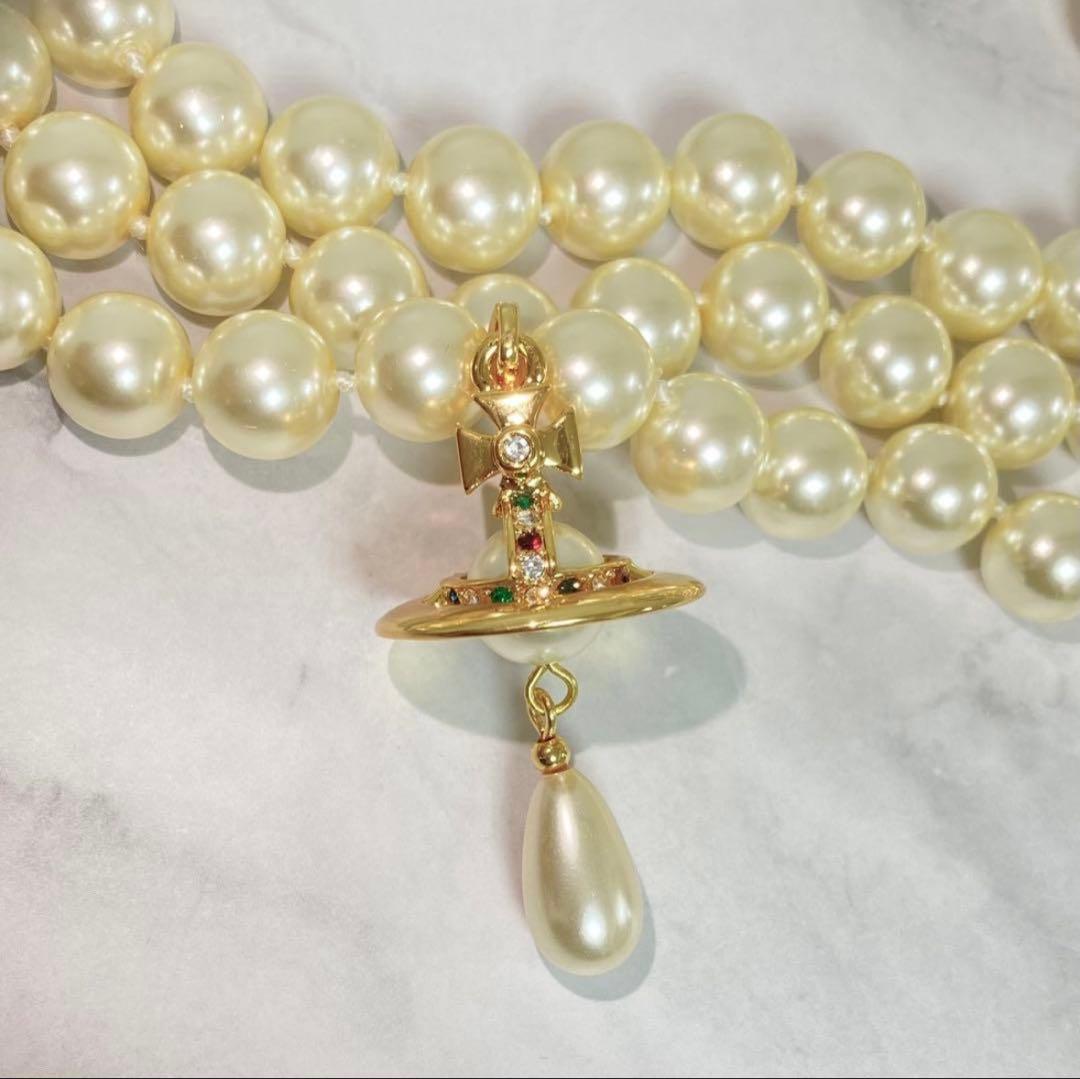 Vivienne Westwood パール ドロップ ネックレス　ゴールド