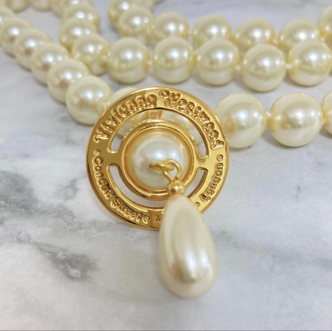 Vivienne Westwood パール ドロップ ネックレス　ゴールド