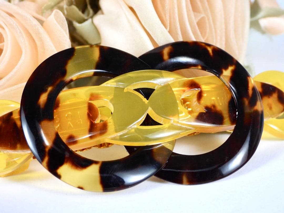 【専用】ヴィンテージ　本鼈甲　べっこう　白甲　バレッタ　髪飾り