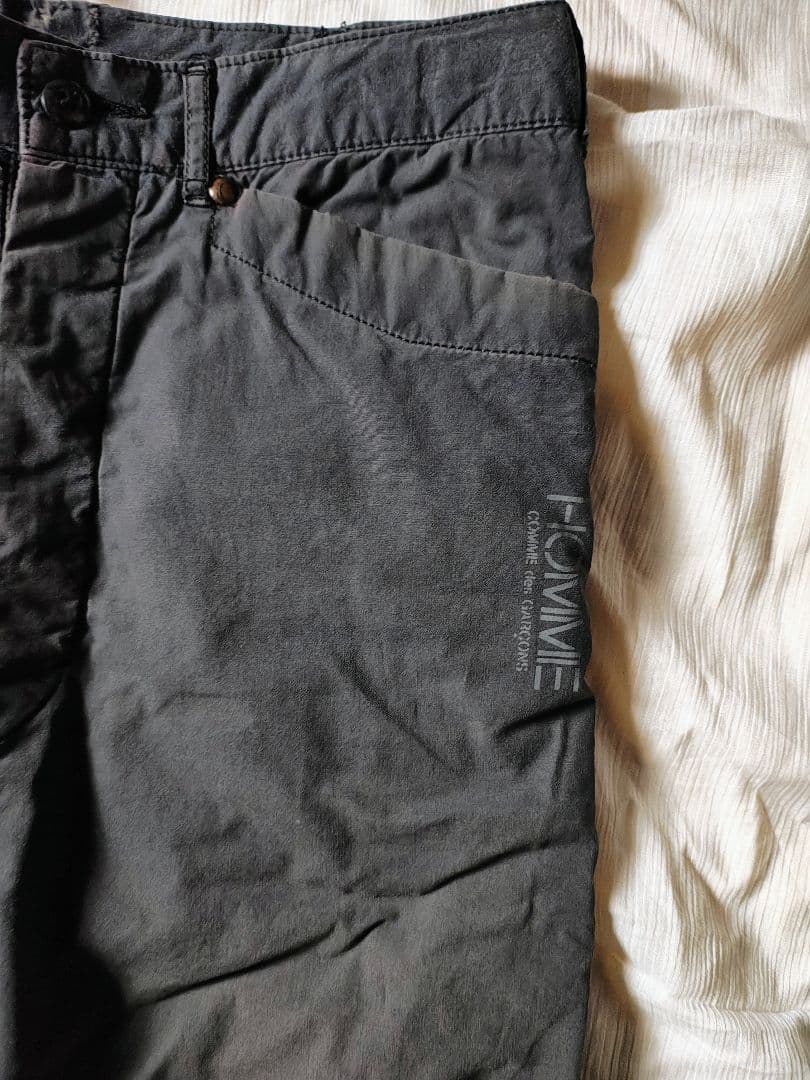 80s コムデギャルソンオム　ワークパンツ　ロゴ　チノ　ワイド