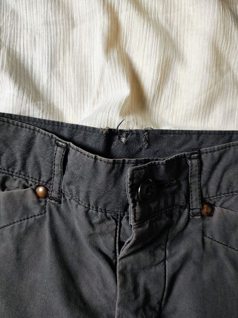 80s コムデギャルソンオム　ワークパンツ　ロゴ　チノ　ワイド