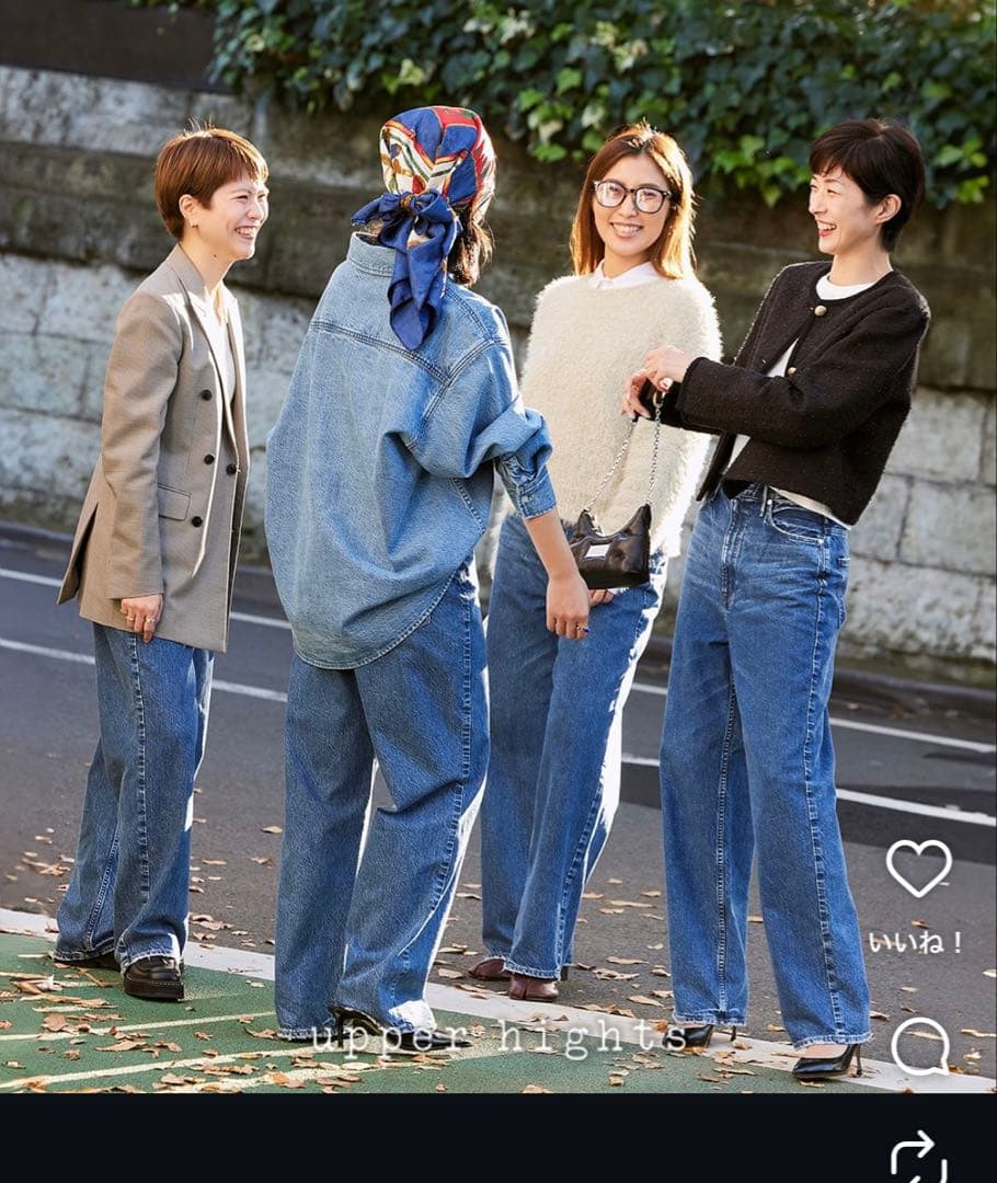 アッパーハイツ　upper hightsオーバーサイズデニムシャツ ライトブルー