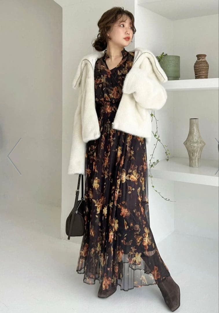 【タグ付き新品未使用】FRAY I.D ECOPEビッグカラーショートジャケット