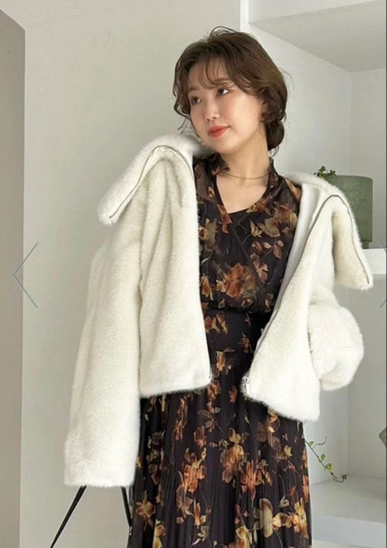 【タグ付き新品未使用】FRAY I.D ECOPEビッグカラーショートジャケット