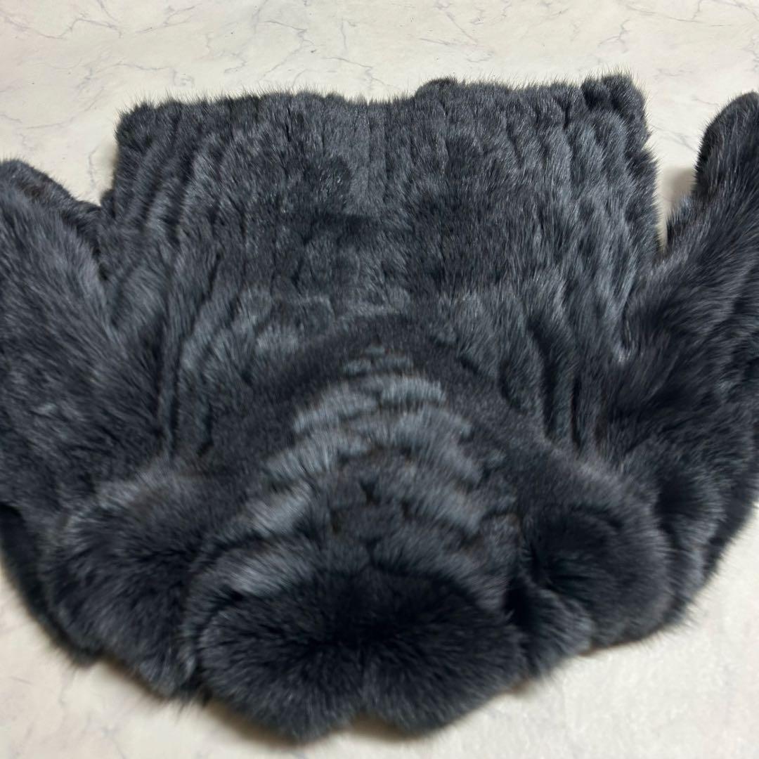 SAGA FOX 銀タグ ファーコート 13号 LL相当 グレーブラック 美品