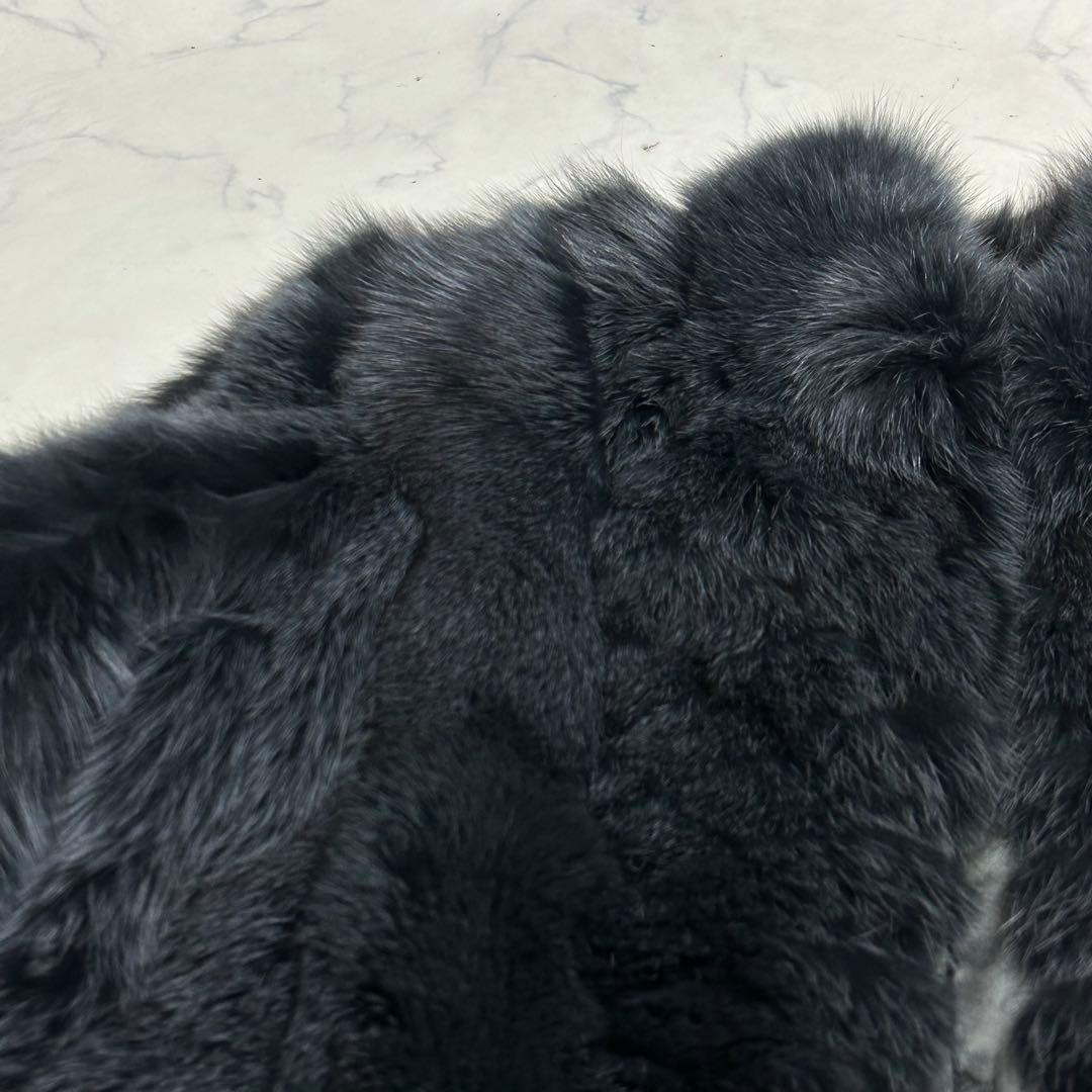 SAGA FOX 銀タグ ファーコート 13号 LL相当 グレーブラック 美品