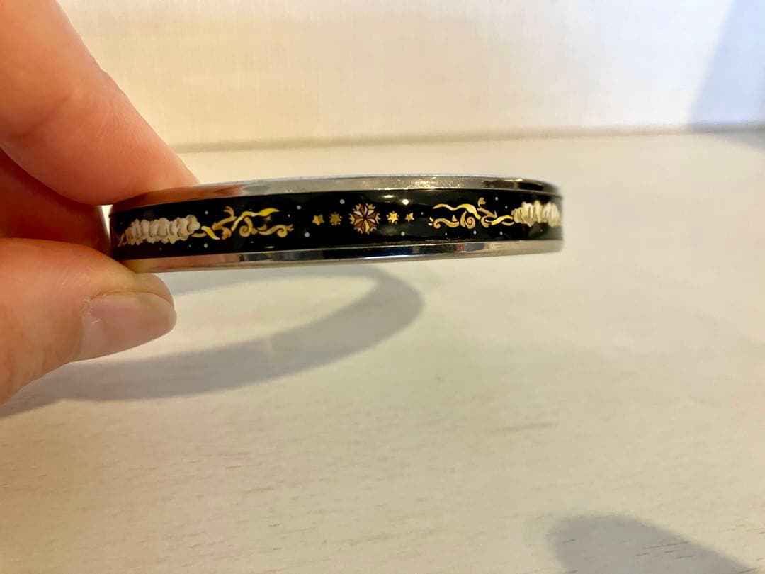 HERMES エマイユバングル 黒