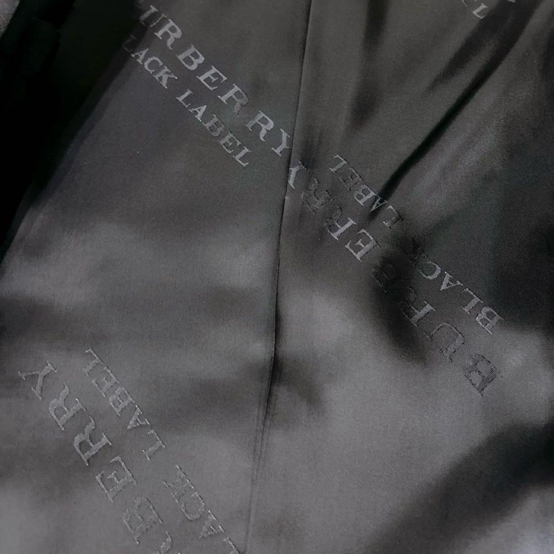 美品 BURBERRY 黒 ブラック ストライプ スーツ ベスト スリーピース