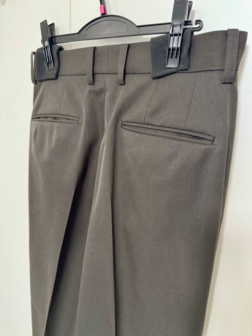 パンツ ssstein LONG WIDE TROUSERS GREY KHAKI M