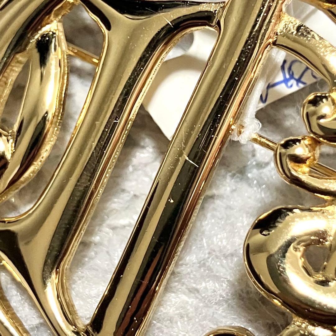 未使用保管品！クリスチャンディオール［旧ロゴ］ピンブローチ　ヴィンテージ　タグ付