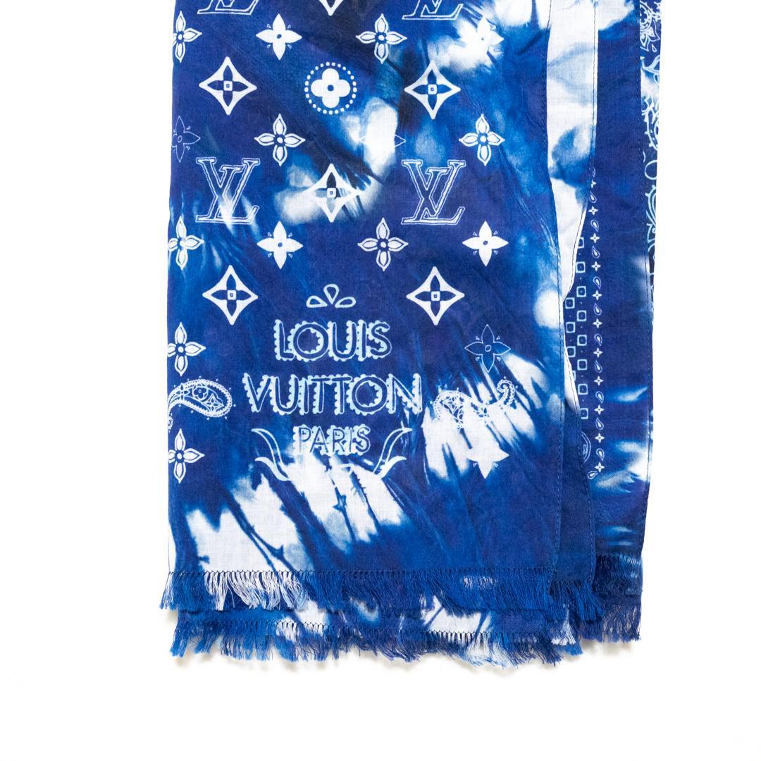 LOUIS VUITTON ブルーモノグラム ストール