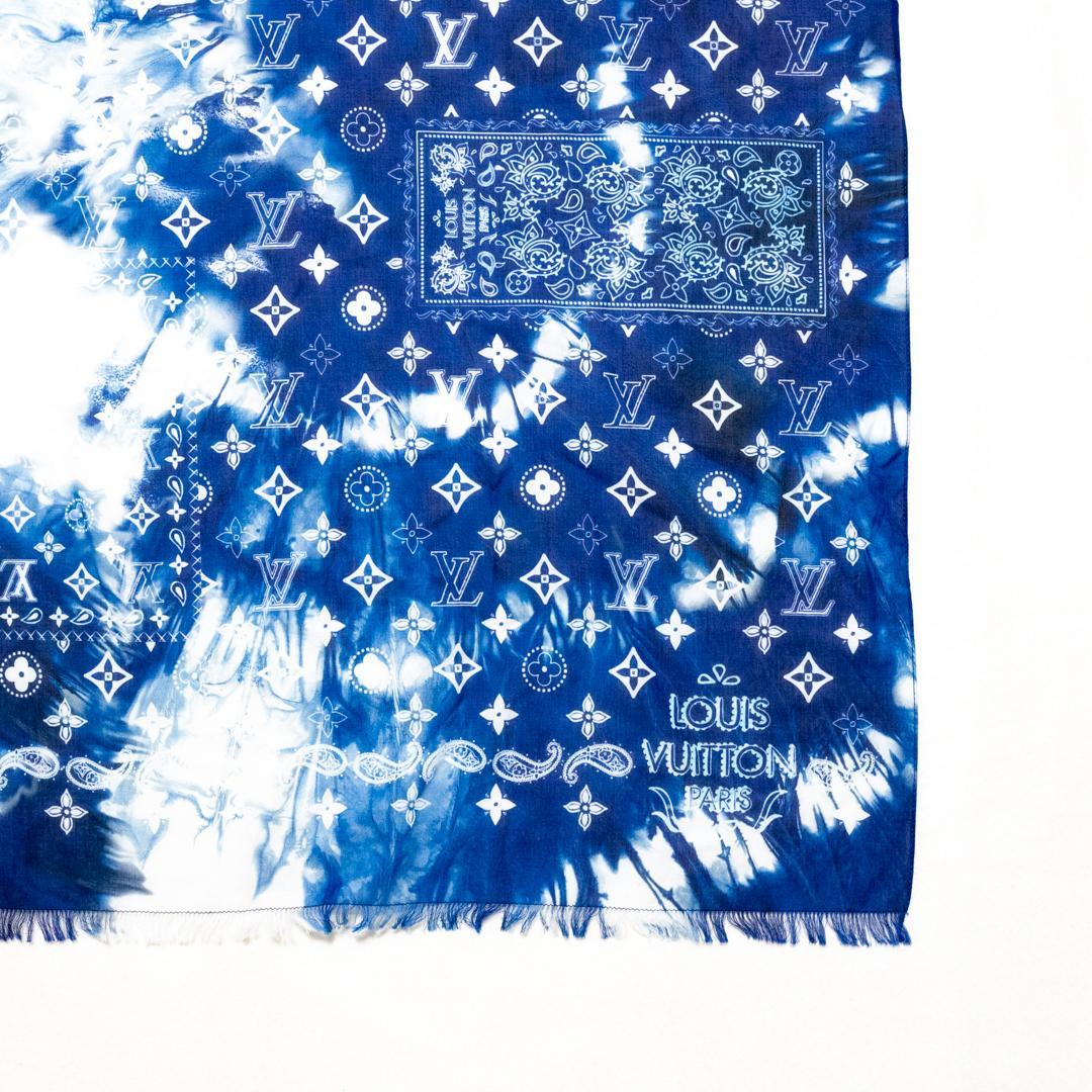 LOUIS VUITTON ブルーモノグラム ストール