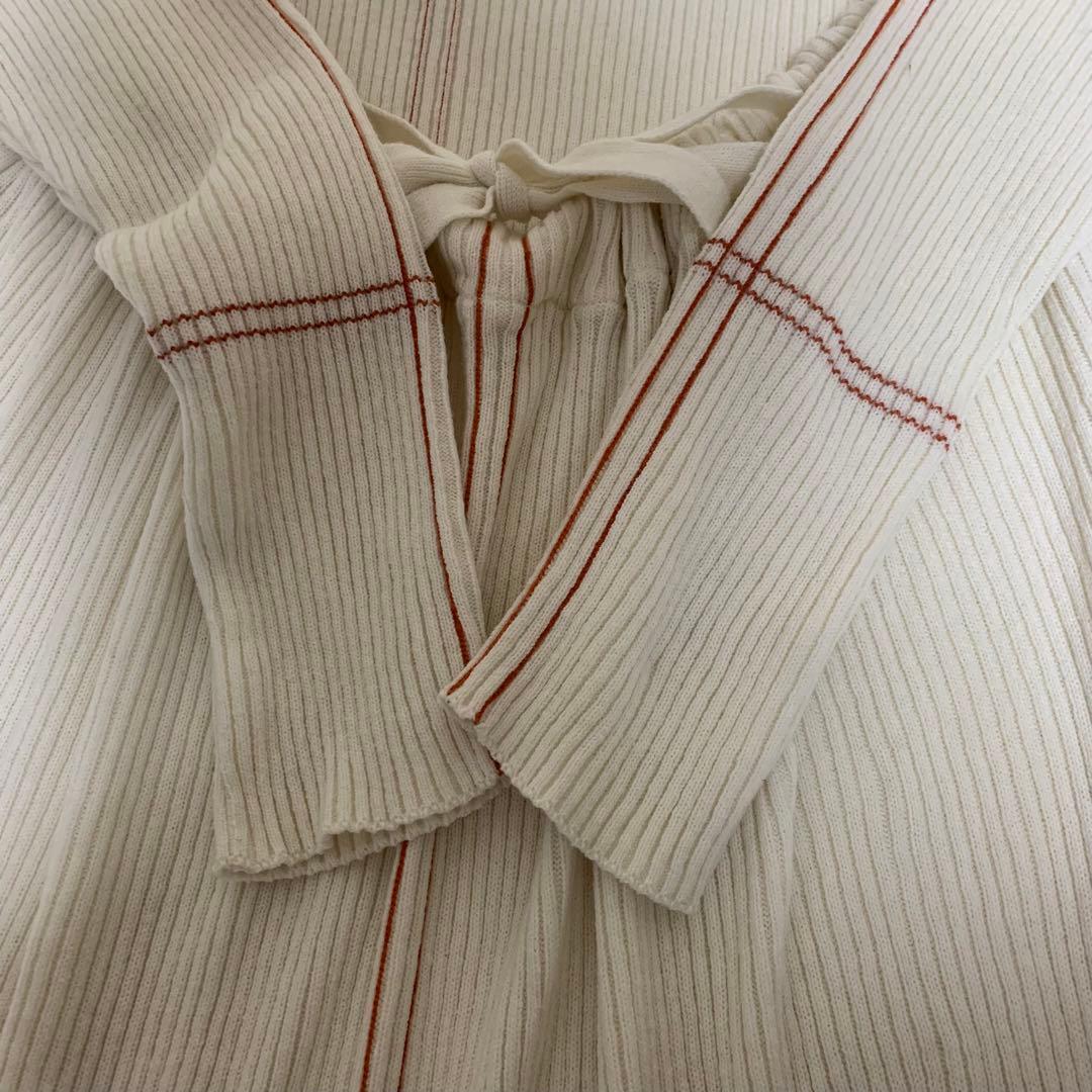 TAN タン ステッチリブニットワンピース サイズF