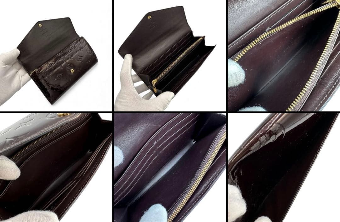【美品】ルイヴィトン ヴェルニ 長財布 状態良好・ベタつきなし・角スレなし。