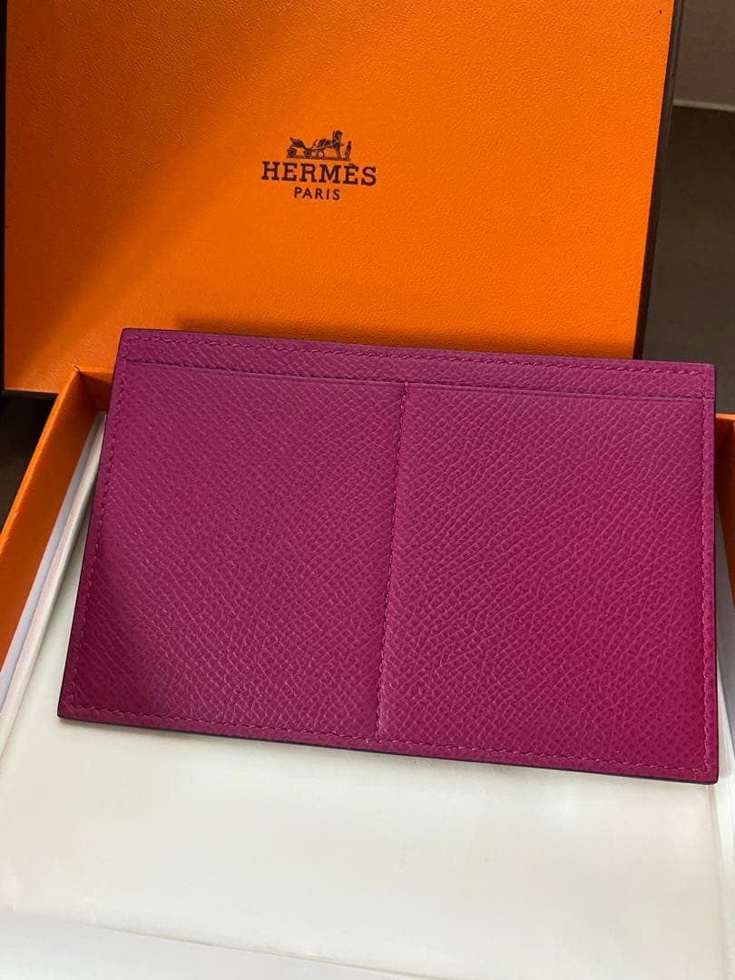 ♡エルメス♡ HERMES 名刺入れ カードケース　箱あり　紫　パープル