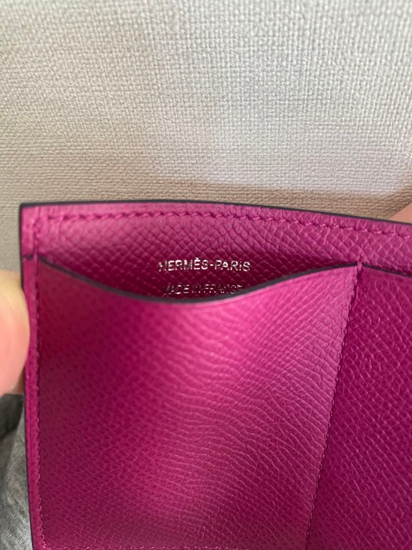 ♡エルメス♡ HERMES 名刺入れ カードケース　箱あり　紫　パープル