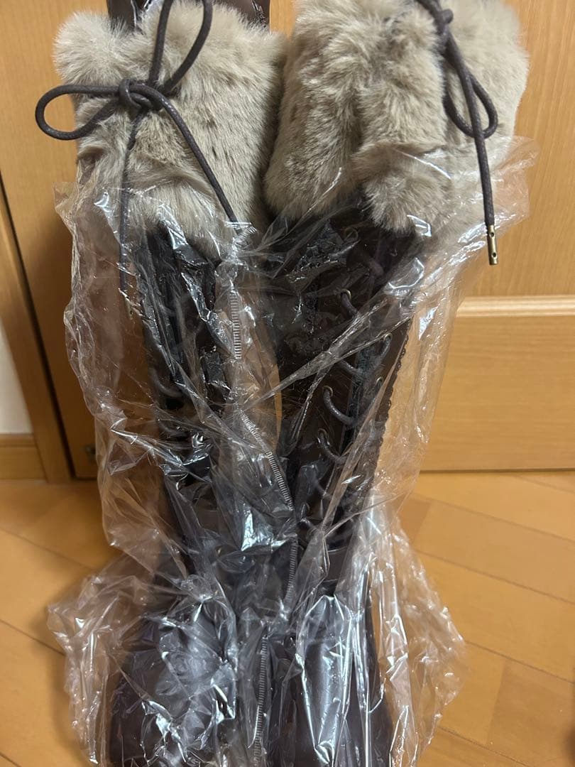 ノエル・ド・メモワール ロングブーツ 濃茶Mサイズ　クラロリ　くる実　しまむら