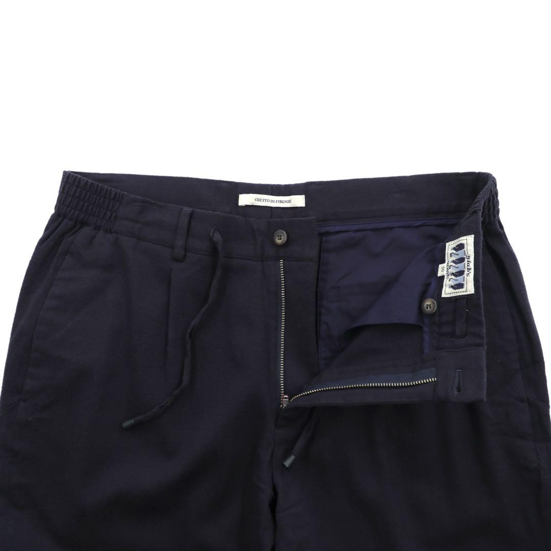 ジャブスアルキヴィオ マサッチョ ウール ドローコードパンツ ネイビー 50