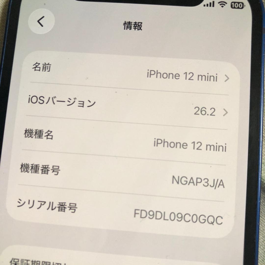 【SIMフリー】iPhone 12 mini 64gb ブルー NGAP3J/A