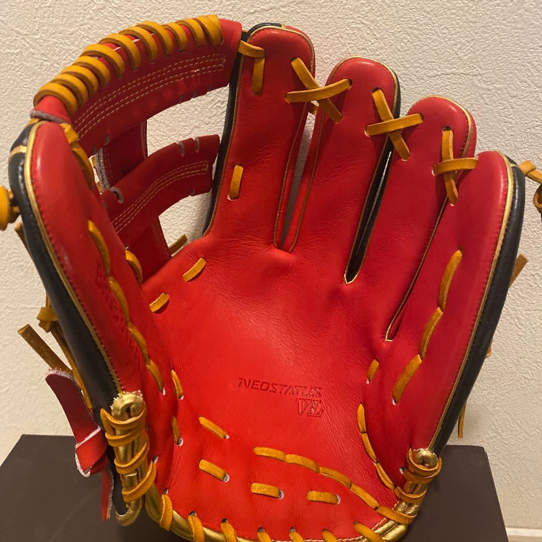 ZETT 軟式野球グローブ BRGB31250 レッド/ブラック