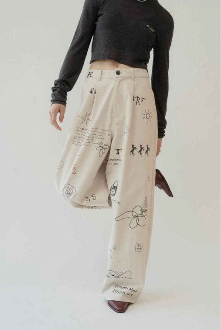Knuth Marf high waist tatoo pants Sサイズ
