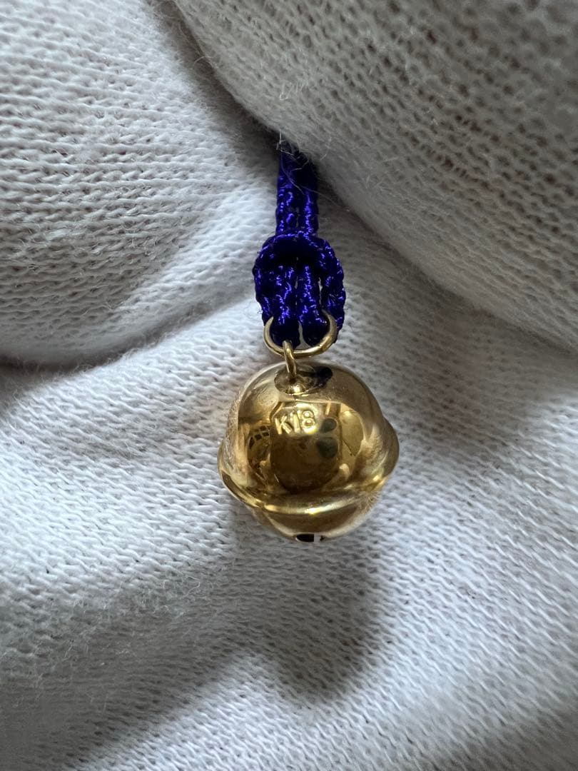 K18 鈴 根付けストラップ